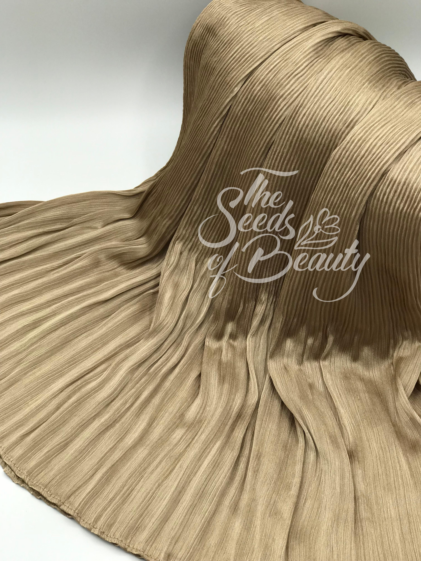 Pleated Silk Hijab